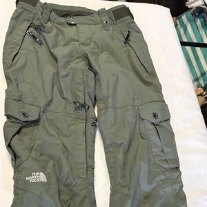 The North Face Olive Green Technical Cargo ski pants xs